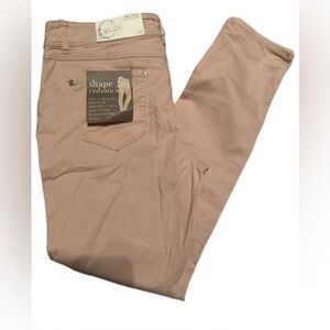 NWT Cato’s Woman’s Blush Pink Mid-rise Skinny Jeans Size 10 Slenderizing Panel